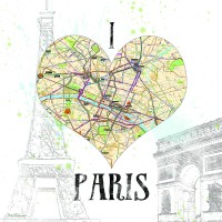 Carol Robinson - I love Paris Map 