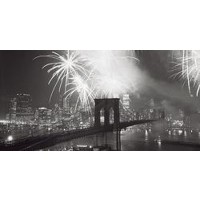 New York - Fireworks Over the Brooklyn Bridge  