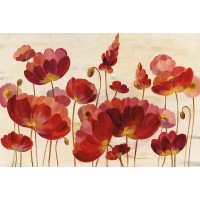 Silvia Vassileva - Red Flowers On Cream Crop  