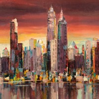 Luigi Florio - Sera su New York- detail