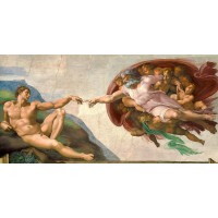 Michelangelo Buonarroti - La creazione di Adamo (restored)