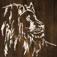 Chris Paschke - White Lion on Dark Wood