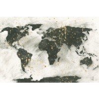 Chris Paschke - World Map Gold Speckle