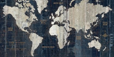 Portfolio WA - Old World Map Blue 