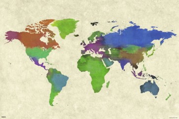 World Map - Water Color  