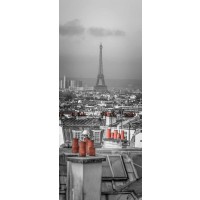 Assaf Frank - Cityscape of Montmartre with Eiffel Tower, Paris, France