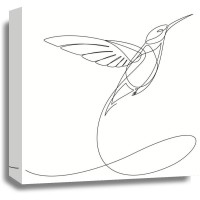 Line Art - Humming Bird - About To Take Off