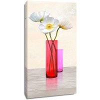 Ann Cynthia - Poppies in crystal vases (Purple II)
