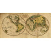 Ioannu Jude - Vinatage World Map  