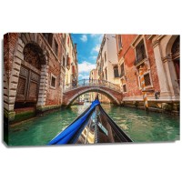 Prim Torkel - View From Gondola on Canals Of Venice In Italy  